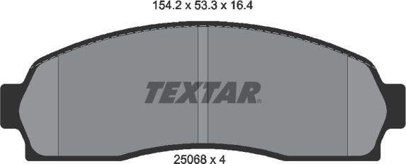 Textar 2506801 - Kit de plaquettes de frein, frein à disque cwaw.fr