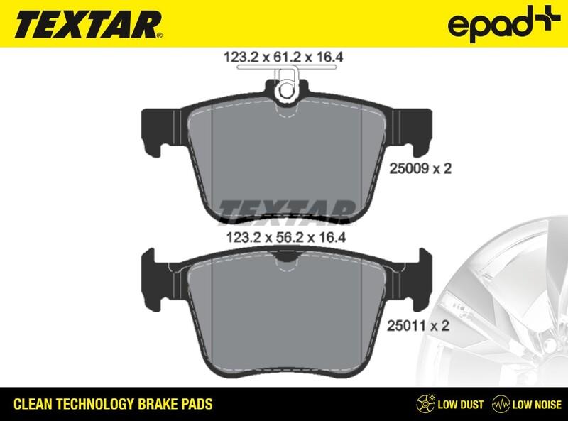 Textar 2500901CP - Kit de plaquettes de frein, frein à disque cwaw.fr