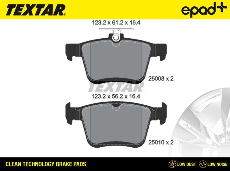 Textar 2500801CP - Kit de plaquettes de frein, frein à disque cwaw.fr