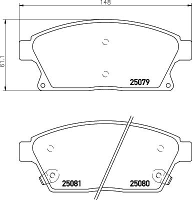 Textar 2507901 - Kit de plaquettes de frein, frein à disque cwaw.fr