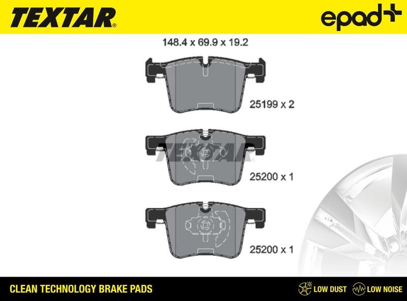 Textar 2519901CP - Kit de plaquettes de frein, frein à disque cwaw.fr