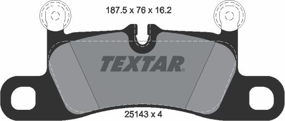 Textar 2514301 - Kit de plaquettes de frein, frein à disque cwaw.fr