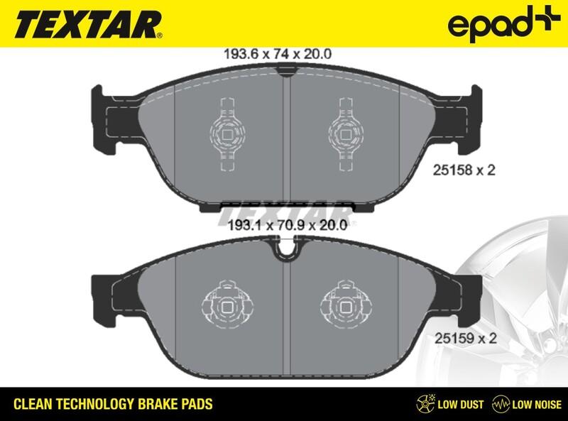 Textar 2515802CP - Kit de plaquettes de frein, frein à disque cwaw.fr