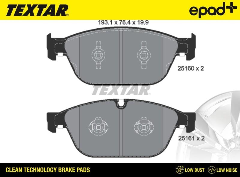 Textar 2516002CP - Kit de plaquettes de frein, frein à disque cwaw.fr