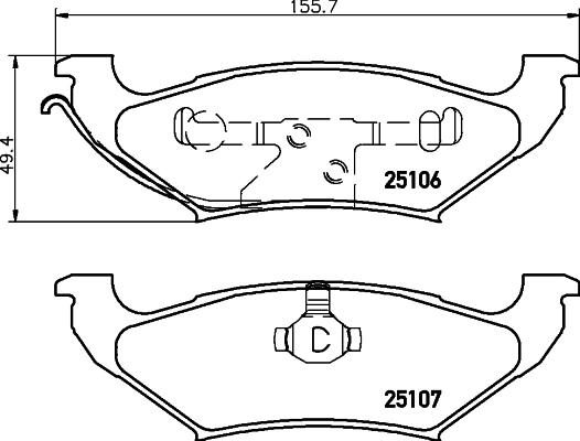 Textar 2510601 - Kit de plaquettes de frein, frein à disque cwaw.fr