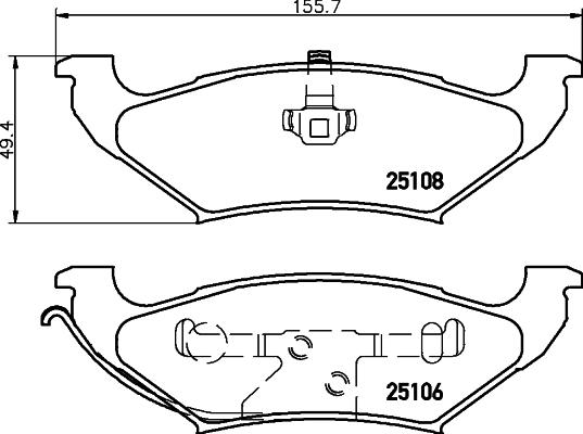 Textar 2510801 - Kit de plaquettes de frein, frein à disque cwaw.fr