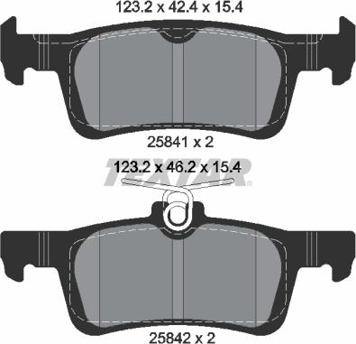 Textar 2584101 - Kit de plaquettes de frein, frein à disque cwaw.fr