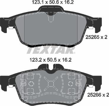 Textar 2526501 - Kit de plaquettes de frein, frein à disque cwaw.fr