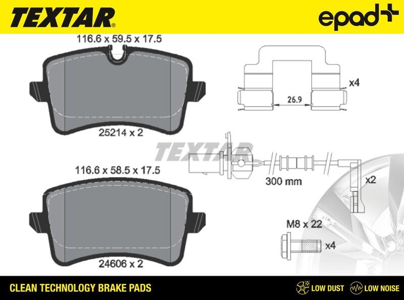 Textar 2521401CP - Kit de plaquettes de frein, frein à disque cwaw.fr