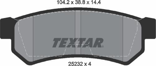 Textar 2523201 - Kit de plaquettes de frein, frein à disque cwaw.fr