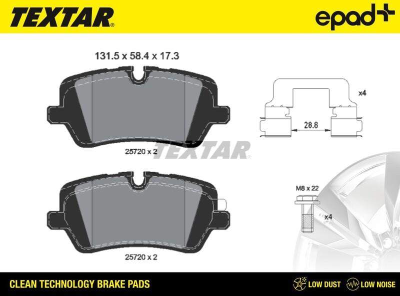 Textar 2572001CP - Kit de plaquettes de frein, frein à disque cwaw.fr