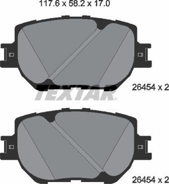 Textar 2645401 - Kit de plaquettes de frein, frein à disque cwaw.fr