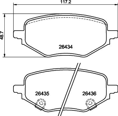 Textar 2643401 - Kit de plaquettes de frein, frein à disque cwaw.fr