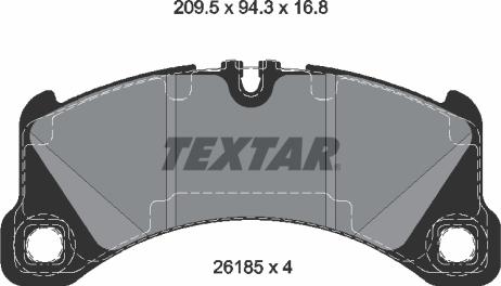 Textar 2618501 - Kit de plaquettes de frein, frein à disque cwaw.fr