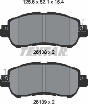 Textar 2613801 - Kit de plaquettes de frein, frein à disque cwaw.fr