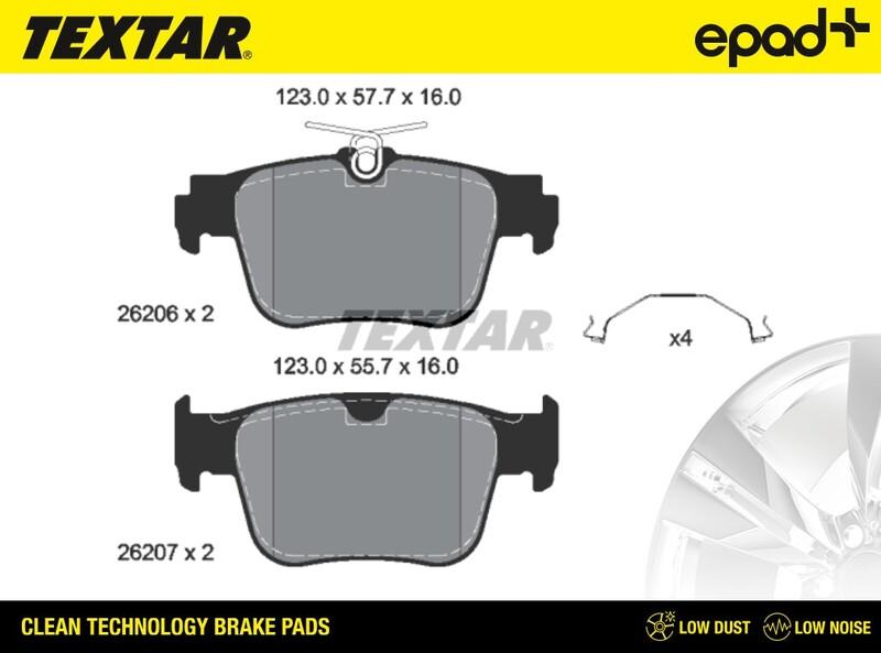 Textar 2620601CP - Kit de plaquettes de frein, frein à disque cwaw.fr