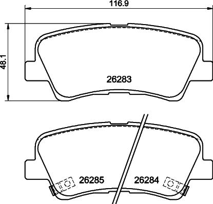 Textar 2628301 - Kit de plaquettes de frein, frein à disque cwaw.fr