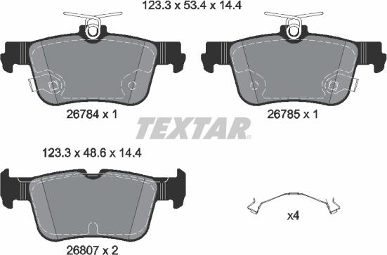 Textar 2678401 - Kit de plaquettes de frein, frein à disque cwaw.fr