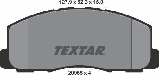 Textar 2095501 - Kit de plaquettes de frein, frein à disque cwaw.fr