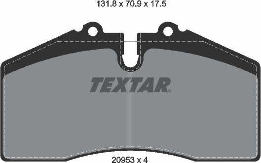 Textar 2095302 - Kit de plaquettes de frein, frein à disque cwaw.fr