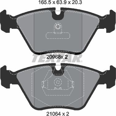 Textar 2096801 - Kit de plaquettes de frein, frein à disque cwaw.fr