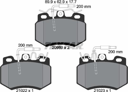 Textar 89009800 - Kit de freins, frein à disques cwaw.fr