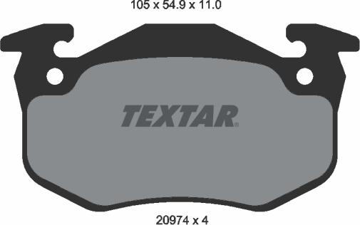 Textar 2097401 - Kit de plaquettes de frein, frein à disque cwaw.fr