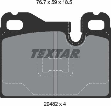 Textar 2048201 - Kit de plaquettes de frein, frein à disque cwaw.fr