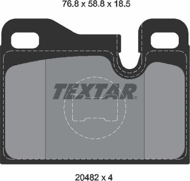 Textar 2048203 - Kit de plaquettes de frein, frein à disque cwaw.fr