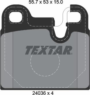 Textar 2043602 - Kit de plaquettes de frein, frein à disque cwaw.fr