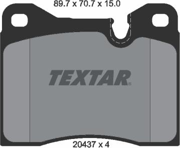 Textar 2043703 - Kit de plaquettes de frein, frein à disque cwaw.fr