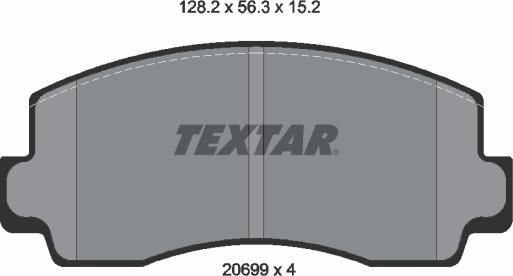 Textar 2069901 - Kit de plaquettes de frein, frein à disque cwaw.fr