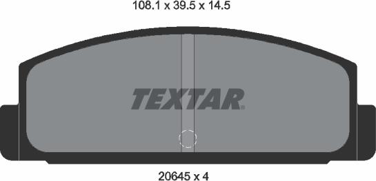 Textar 2064501 - Kit de plaquettes de frein, frein à disque cwaw.fr