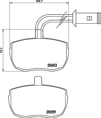 Textar 2065302 - Kit de plaquettes de frein, frein à disque cwaw.fr