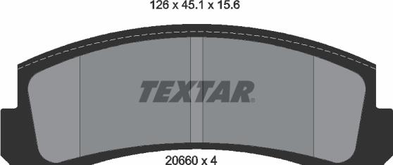 Textar 2066001 - Kit de plaquettes de frein, frein à disque cwaw.fr