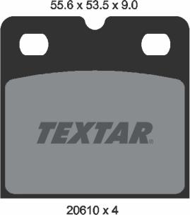 Textar 2061005 - Kit de plaquettes de frein, disque de frein de stationnement cwaw.fr