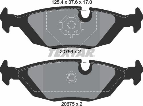 Textar 2067502 - Kit de plaquettes de frein, frein à disque cwaw.fr