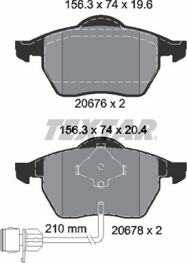 Textar 2067602 - Kit de plaquettes de frein, frein à disque cwaw.fr