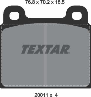 Textar 2001108 - Kit de plaquettes de frein, frein à disque cwaw.fr