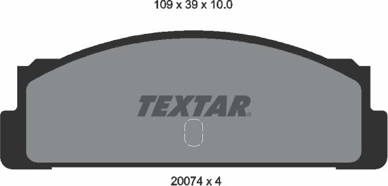 Textar 2007404 - Kit de plaquettes de frein, frein à disque cwaw.fr