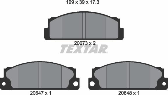 Textar 2007306 - Kit de plaquettes de frein, frein à disque cwaw.fr