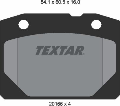 Textar 2016603 - Kit de plaquettes de frein, frein à disque cwaw.fr