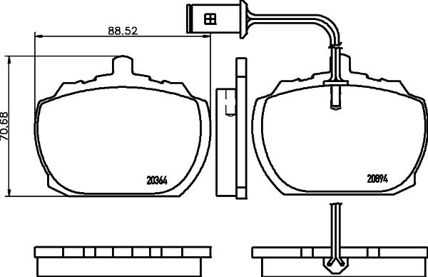 Textar 2089402 - Kit de plaquettes de frein, frein à disque cwaw.fr