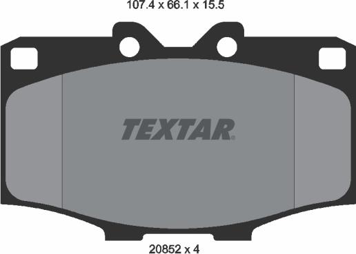 Textar 2085201 - Kit de plaquettes de frein, frein à disque cwaw.fr