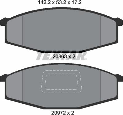 Textar 2086302 - Kit de plaquettes de frein, frein à disque cwaw.fr