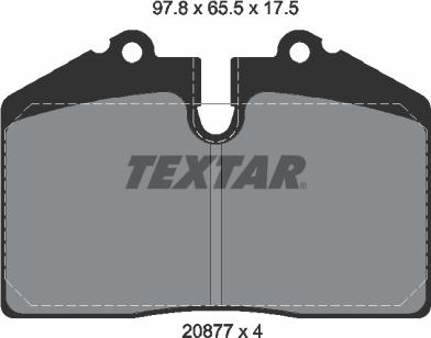 Textar 2087702 - Kit de plaquettes de frein, frein à disque cwaw.fr