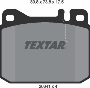 Textar 2034110 - Kit de plaquettes de frein, frein à disque cwaw.fr