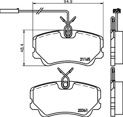 Textar 2036101 - Kit de plaquettes de frein, frein à disque cwaw.fr