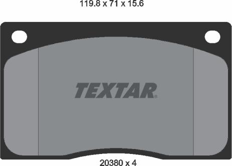 Textar 2038001 - Kit de plaquettes de frein, frein à disque cwaw.fr