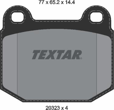 Textar 2032306 - Kit de plaquettes de frein, frein à disque cwaw.fr